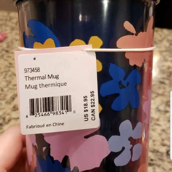LAST 1! NEW KATE SPADE BLUE FLOWERS 16 OZ MUG - Picture 4 of 8
